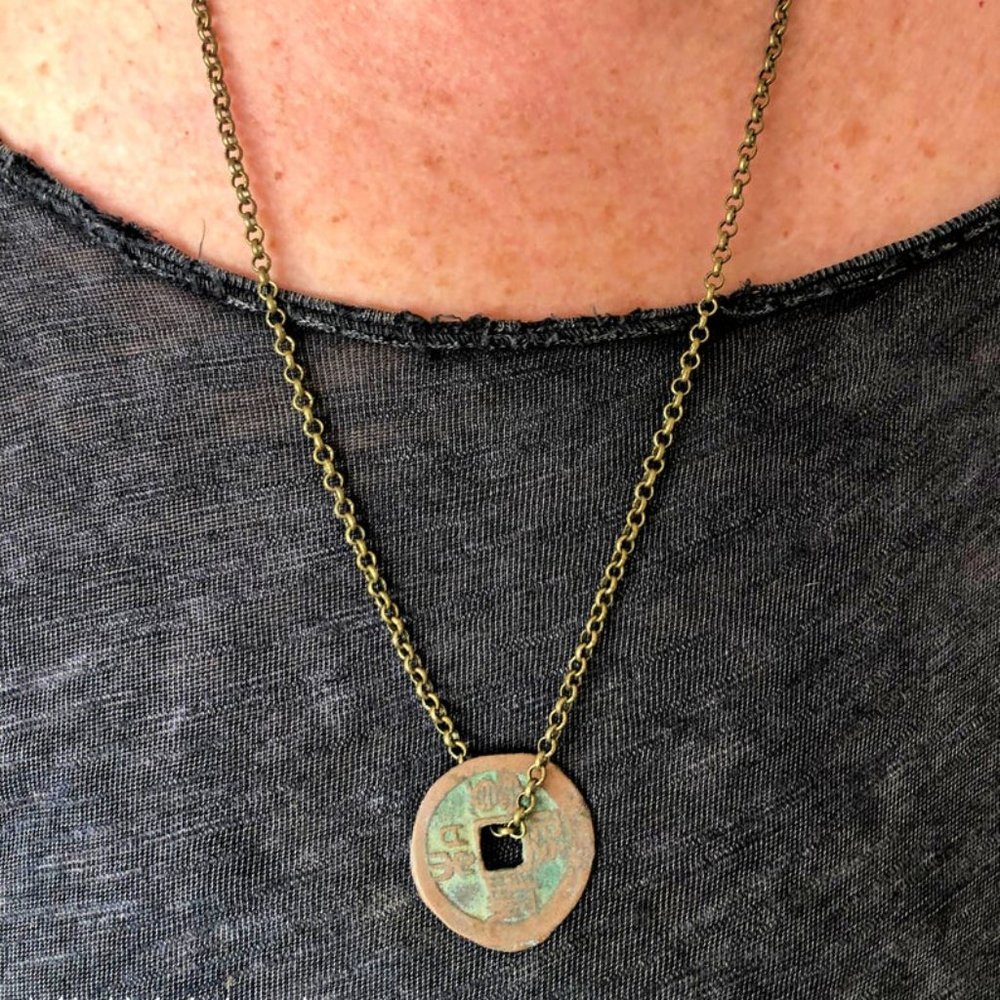 Vintage I-Ching Coin Necklace - Coin Necklaces